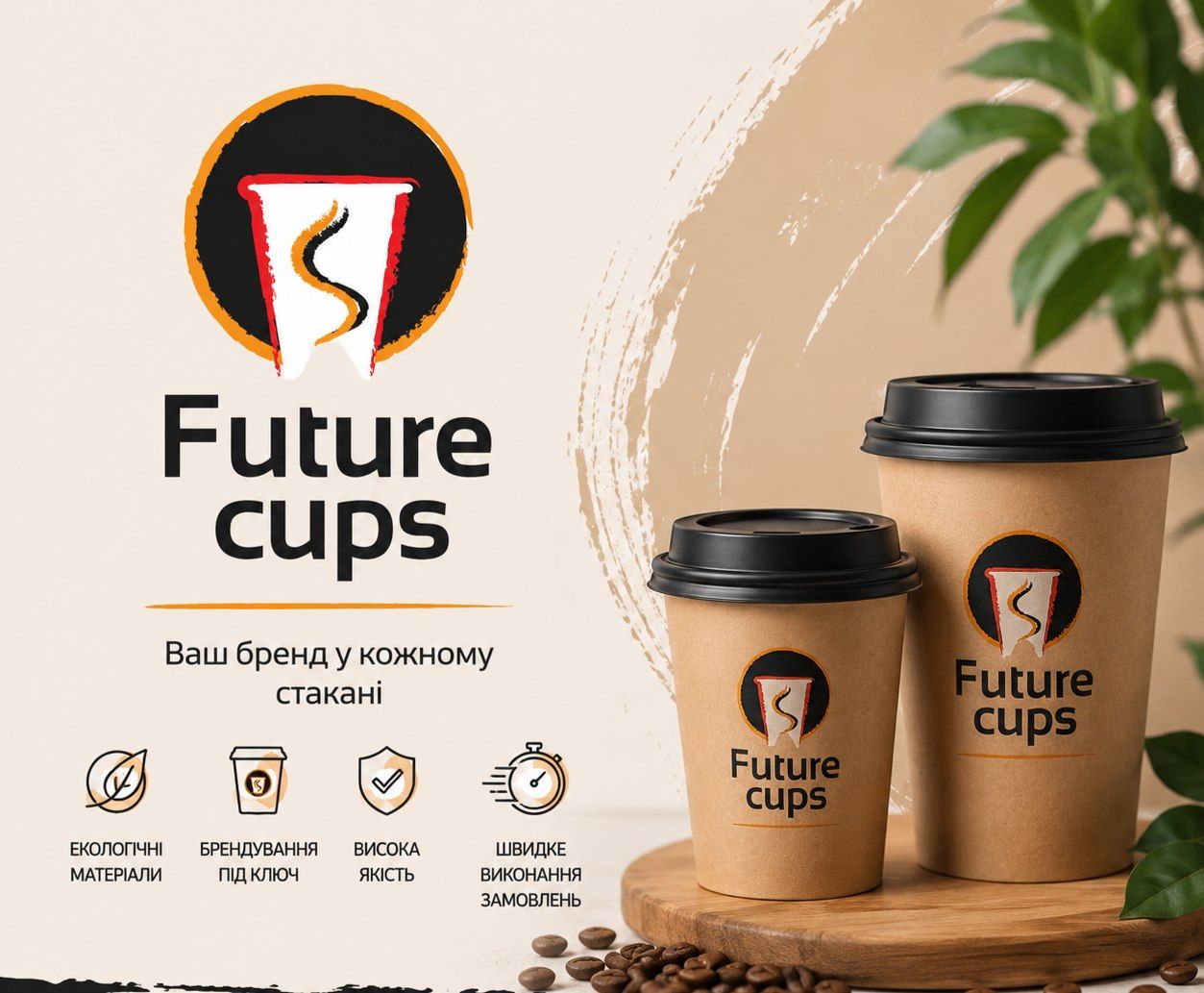 Future Cups: український виробник брендованих паперових стаканів для кав’ярень та бізнесу