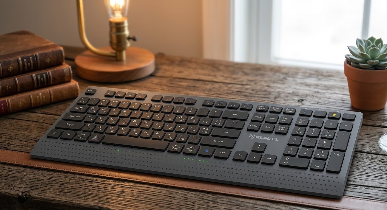Огляд бездротової клавіатури REAL-EL RK-715W - краща для офісу!