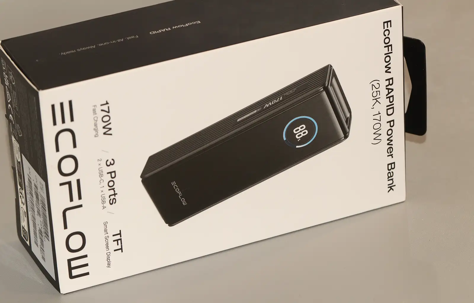 Огляд EcoFlow RAPID Power Bank 25000 мА*год – 170Вт, швидка зарядка та розумний дисплей