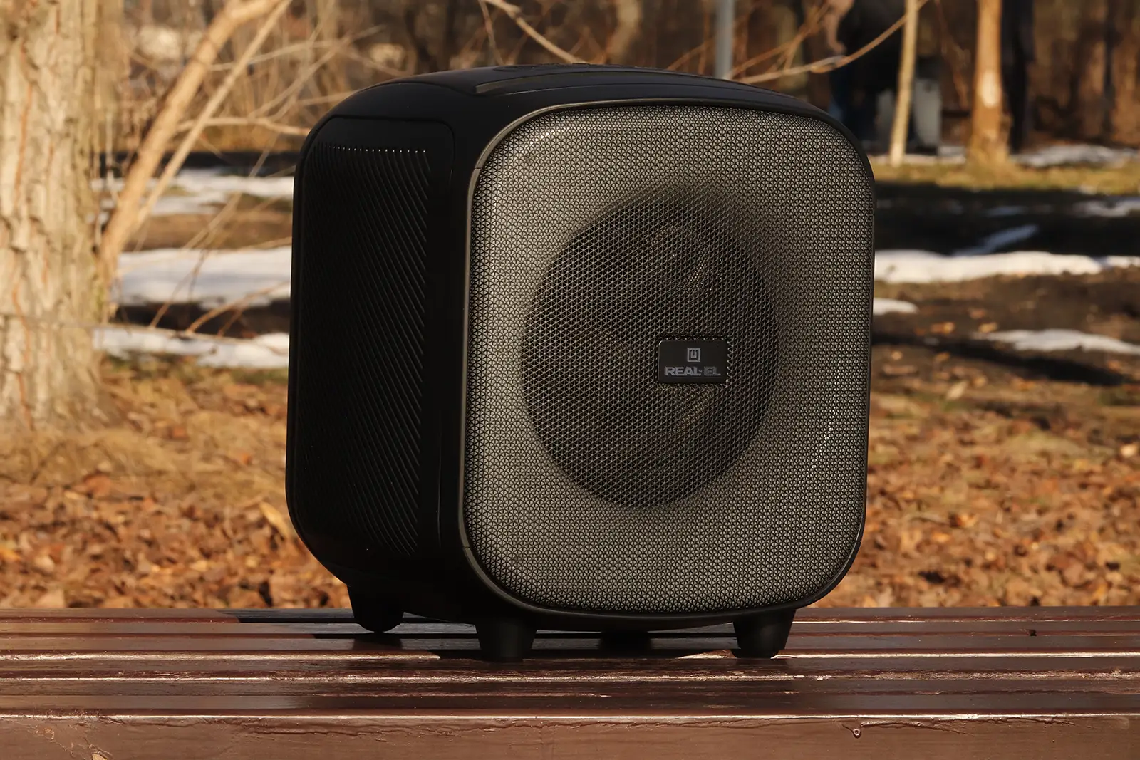 Review of REAL-EL X-760: 65 W boombox with 16-hour autonomy and RGB