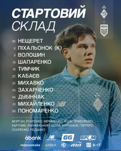 «Динамо» завершило виступ у Лізі конференцій поразкою від «Ноа» в Любліні