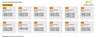 Графіки електропостачання у Львові зазнали значних змін на 15 січня