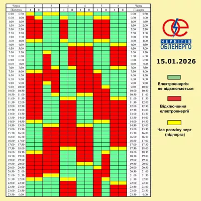 Графіки відключень світла у Чернігові та Рівному: де та коли не буде електроенергії
