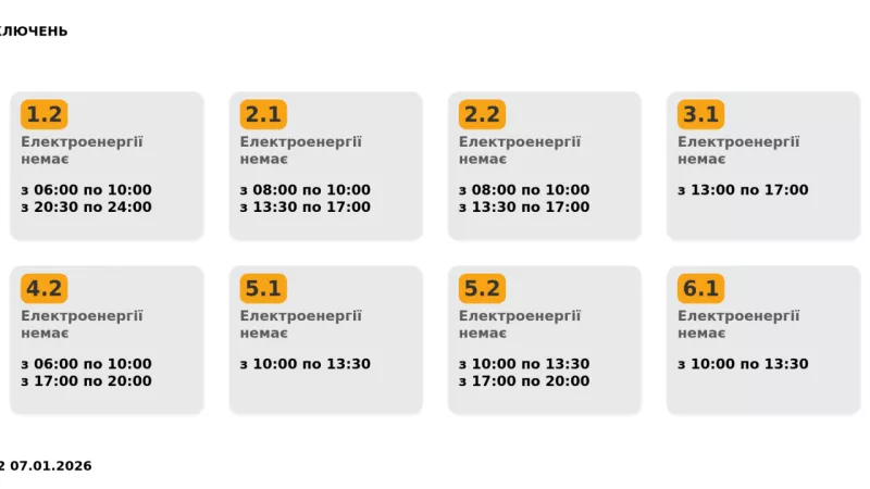 Графік електропостачання змінили: у Львові та Київщині оновили режим відключень світла