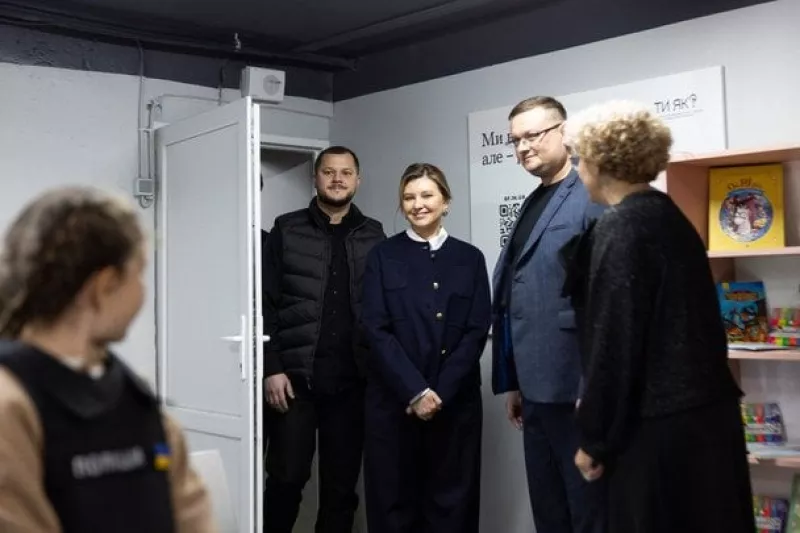 Олена Зеленська презентувала оновлене укриття в ліцеї Кагарлика на Київщині