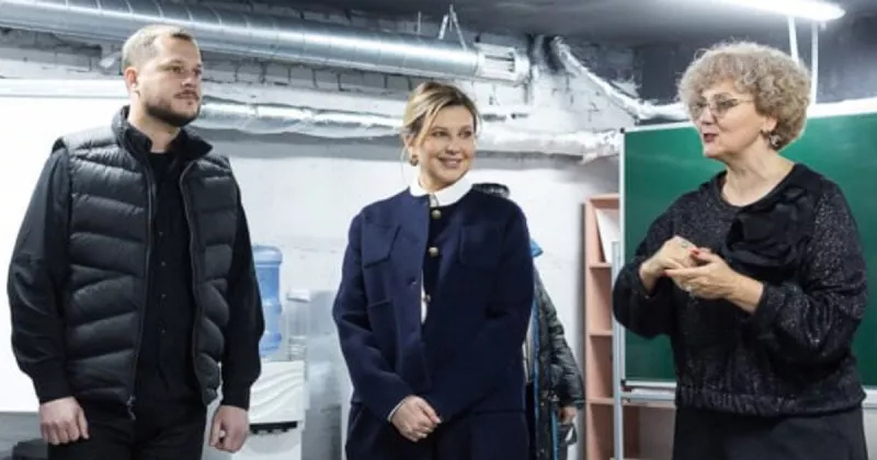 Олена Зеленська презентувала оновлене укриття в ліцеї Кагарлика на Київщині