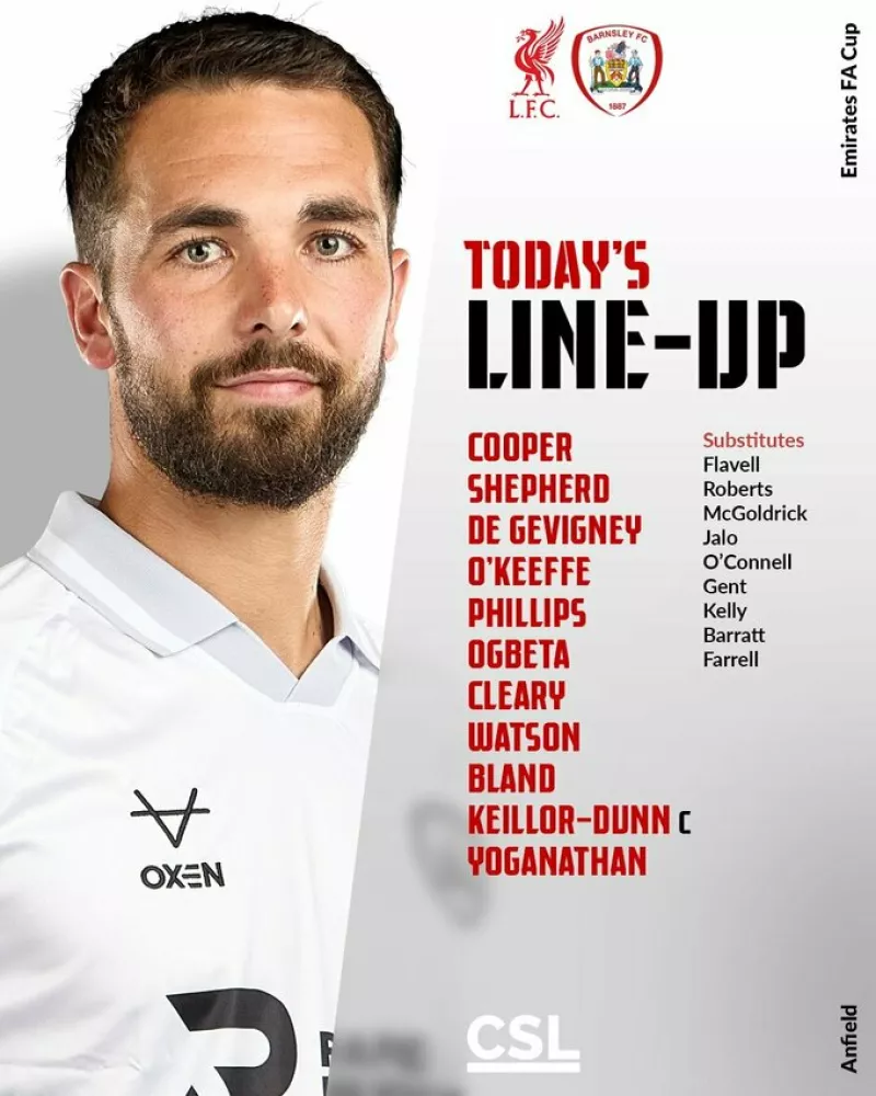 Стартовий склад «Ліверпуля» для кубкового поєдинку проти «Барнслі» вже відомий